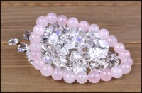 Bracelet en quartz rose